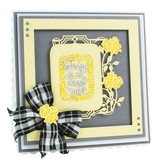 TONIC stamping and embossing folder: Flip Flop, Easel & frame with roses