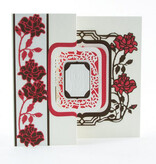 TONIC stamping and embossing folder: Flip Flop, Easel & frame with roses