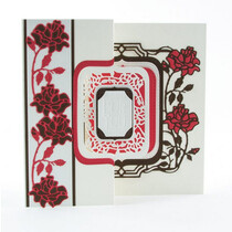 estampagem e pasta de estampagem: Flip Flop, Cavalete & frame com rosas