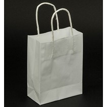 Paper bags, white, 5 pieces