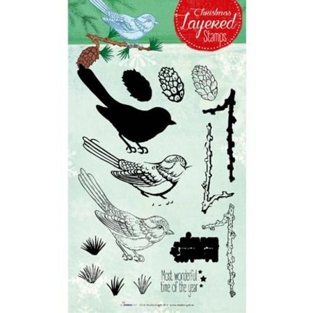 Stempel / Stamp: Transparent timbre Layered, le format A5, grand