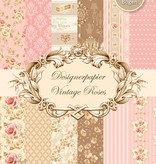 DESIGNER BLÖCKE  / DESIGNER PAPER Rosas del vintage Designerpapierset