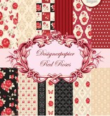 DESIGNER BLÖCKE  / DESIGNER PAPER Designerpapierset Red Roses