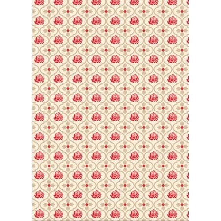 DESIGNER BLÖCKE  / DESIGNER PAPER Designerpapierset Red Roses