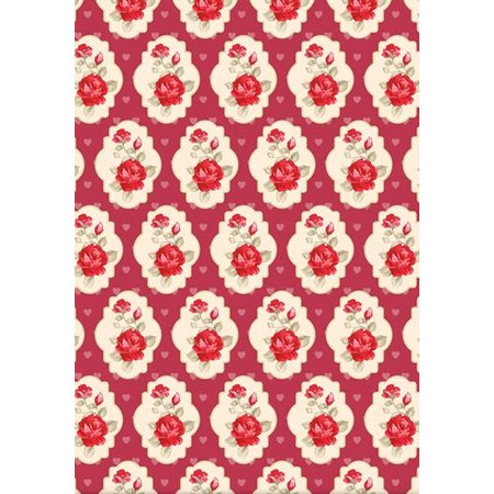 DESIGNER BLÖCKE  / DESIGNER PAPER Designerpapierset Red Roses