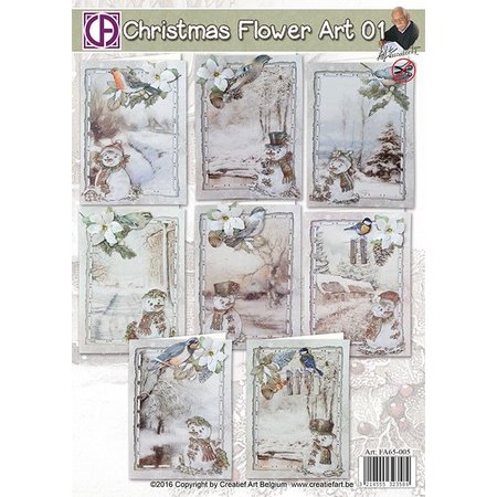 BASTELSETS / CRAFT KITS: Komplet Bastelset für 8 Weihnachtskarten