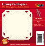 KARTEN und Zubehör / Cards dispositions de cartes de luxe pour broderie, 3 pièces