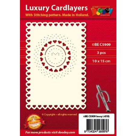 KARTEN und Zubehör / Cards layouts de cartão de luxo para bordados, 3 peças