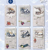 BASTELSETS / CRAFT KITS: Conjunto de tarjeta completa, paisajes de invierno para 6 entradas!