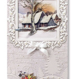 BASTELSETS / CRAFT KITS: Complete card set, winter landscapes for 6 tickets!