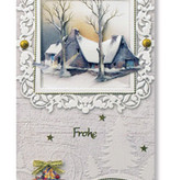 BASTELSETS / CRAFT KITS: Complete card set, winter landscapes for 6 tickets!