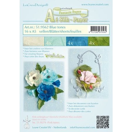 Leane Creatief - Lea'bilities To make fancy paper for flowers, 16 sheets of A5