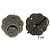 Embellishments / Verzierungen 2 Scrapbook handle in metal, mounted with screws with Brad