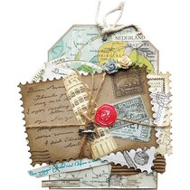 Ponsen en embossing sjabloon: 4 frame in de vorm van postzegels