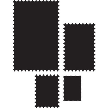 Marianne Design Punching and embossing template: 4 frame in the form of stamps