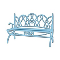 Punching and embossing template: Garden bench