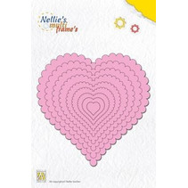 Punching and embossing templates: Multi Frame Heart
