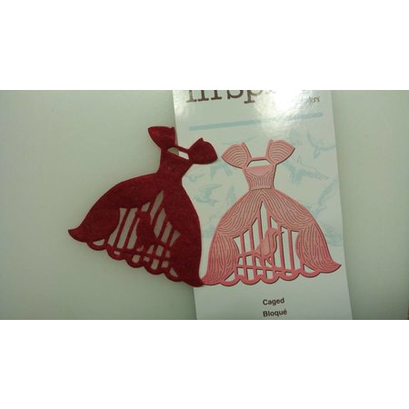 Spellbinders und Rayher Ponsen jig, "Inspire Caged" 7,2 x 7,3 cm