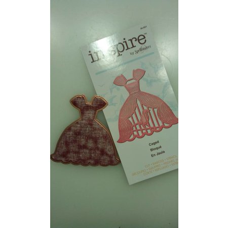 Spellbinders und Rayher Stansning jig, "Inspire Caged" 7,2 x 7,3 cm