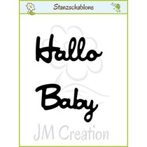 Stanzschablonen: deutsche Text: "Hallo" und "Baby"