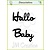 Joy!Crafts und JM Creation Punching and embossing templates: German text: "Hello" and "Baby"
