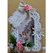 Marianne Design, stansing og preging sjablong, Tiny sin Vintage etiketter
