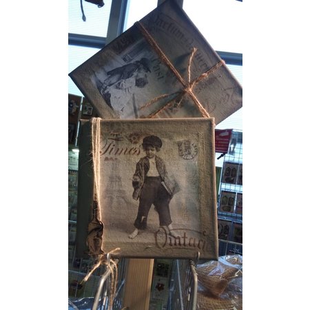 DECOUPAGE AND ACCESSOIRES 4 tovaglioli di design in stile vintage, Ragazzi