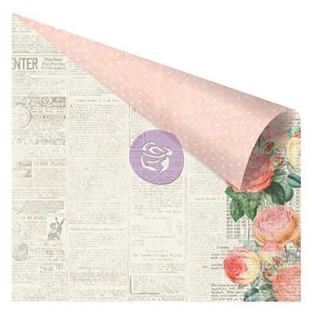 Prima Marketing und Petaloo scrapbog papir, 30,5 x 30,5 cm i bløde farver