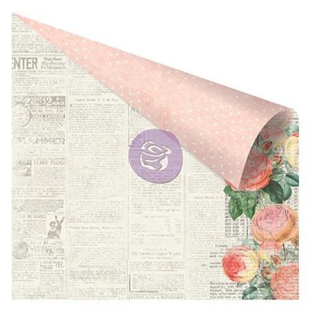 Prima Marketing und Petaloo scrapbook papier, 30,5 x 30,5 cm in zachte kleuren