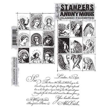 Tim Holtz Mounted stamp,classics 2 scf009