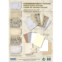 Card stock assortment Vintage, Vintage stone plaster, white / beige