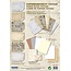 DESIGNER BLÖCKE  / DESIGNER PAPER Card stock assortment Vintage, Vintage stone plaster, white / beige