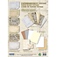 DESIGNER BLÖCKE  / DESIGNER PAPER Karton sortiment Vintage, Vintage sten gips, hvid / beige