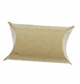 BASTELZUBEHÖR / CRAFT ACCESSORIES 24 Pillow Scatole, 9 x 6 x 3 cm, marrone