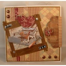 Troquelado y estampado en relieve plantilla: Madera