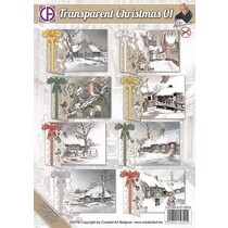 Complete card set for 8 Christmas cards