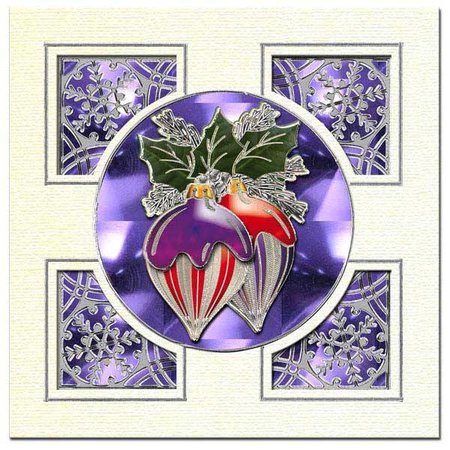 Sticker embossed Ziersticker, Christmas ball