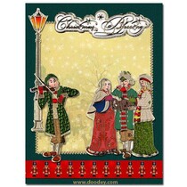 embossed Ziersticker, nostalgic musicians