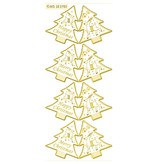 Sticker prægede Ziersticker, Weihnachtsbäumchen Labels