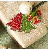 Sticker embossed Ziersticker, Weihnachtsbäumchen Labels