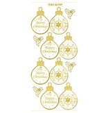 Sticker Ziersticker en relieve, etiquetas de bolas de Navidad