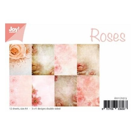 DESIGNER BLÖCKE  / DESIGNER PAPER Paper block A4, Rose Design