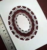 Marianne Design Stempling og prægning stencil Passepartout oval