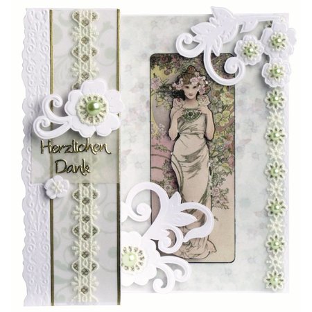 KARTEN und Zubehör / Cards Romantic Folding Nr3