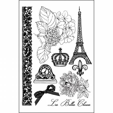 Prima Marketing und Petaloo Prima Marketing Cling stamps En Francais, 9 designs
