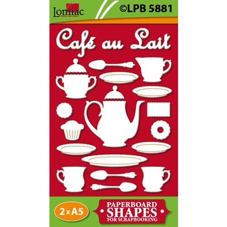 Embellishments / Verzierungen Sponplater motiver Café au Lait