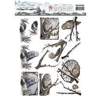 feuilles coupées Die, Owl