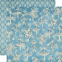 Scrapbooking papir, Nøddeknækkeren Søde Collection, Snowflake Waltz