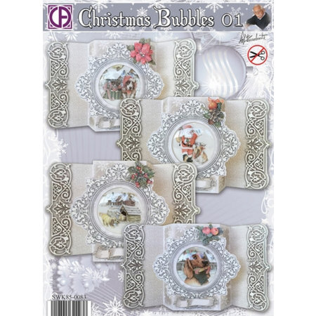 BASTELSETS / CRAFT KITS: Complete card set for 4 Christmas cards