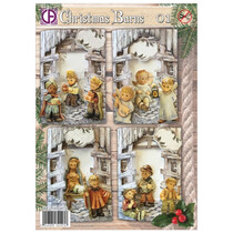 Komplettes Kartenset für 4 Weihnachtskarten